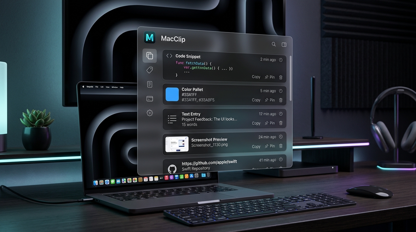 MacClip macOS Interface Preview